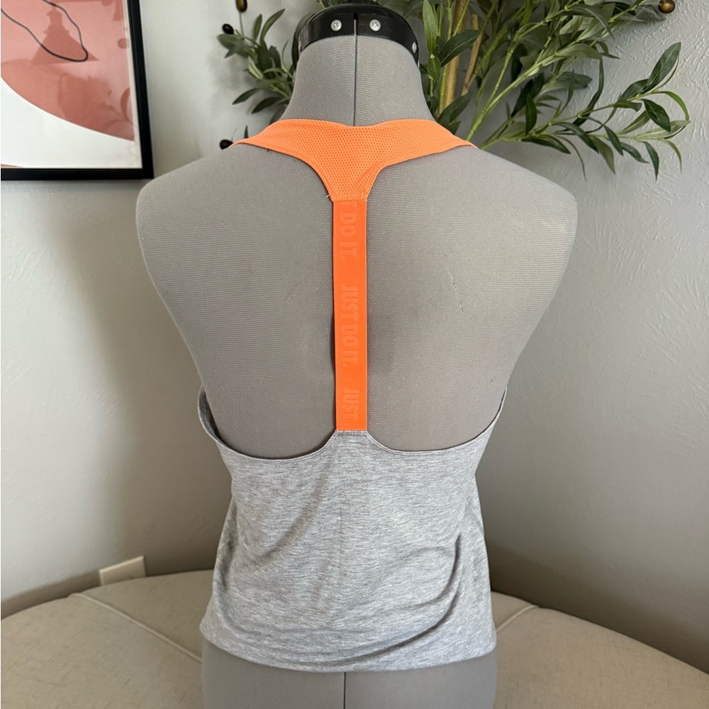 Gray and Orange Racerback Tank Top - Picture 3 of 7
